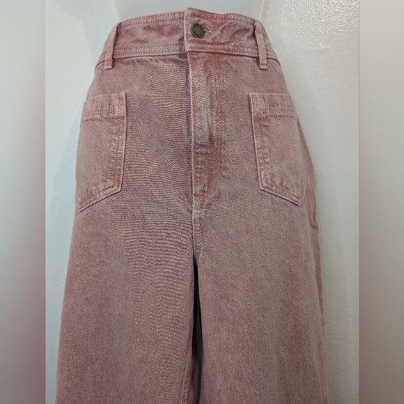 Sezane 70s Feminine Preppy Dreamy Minimalist Romantic Pink Trousers Pants 40 - Picture 4 of 11